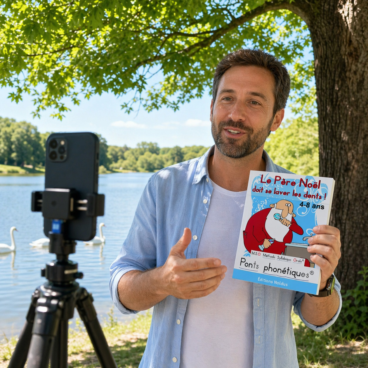 Conseiller Livr'ToK présentant un livre en vidéo