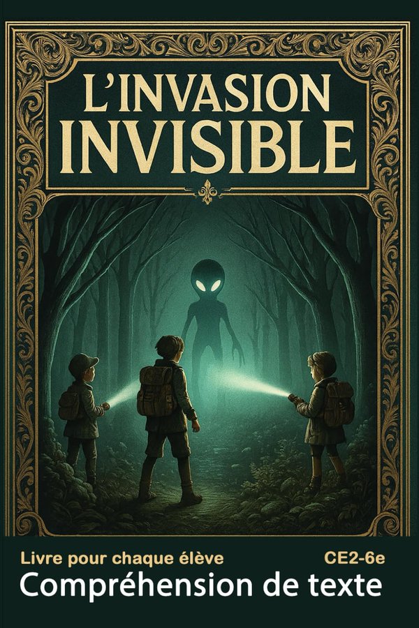 Compréhension de texte CE2 CM1 CM2 6e Livre pour chaque élève L'Invasion Invisible DYS - Frédéric Luhmer | Livr'ToK