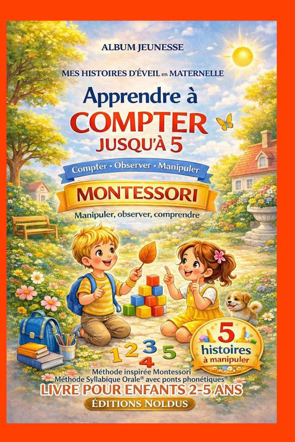 Livre enfant 2 3 4 5 ans Montessori maternelle ps ms gs 5 Histoires d’ éveil Apprendre à compter observer manipuler Album jeunesse MSO Méthode syllabique orale avec ponts phonétiques DYS - Frédéric Luhmer | Livr'ToK