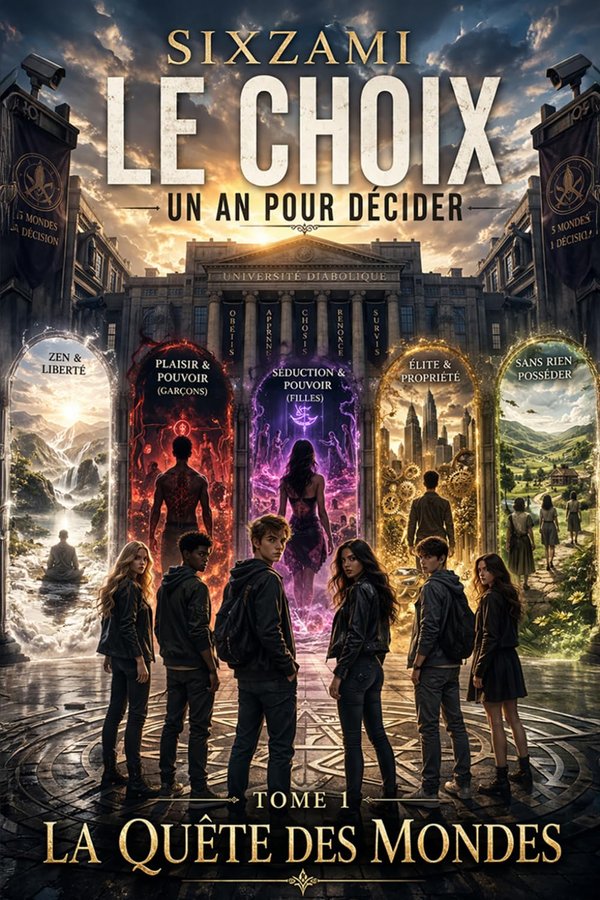 SixZami TOME 1 La Quête des Mondes - Aventure Dystopique - Magie noire - Magie Blanche à p.d. 16ans DYS  Roman dystopie + à la fin Livre ado 16 17 18 livre adulte - Frédéric Luhmer | Livr'ToK