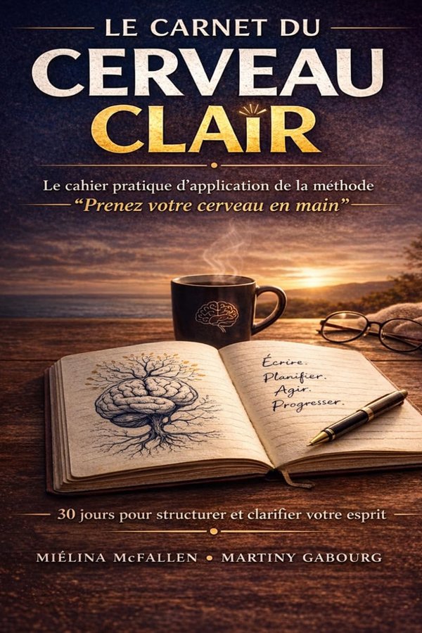 Le carnet du cerveau clair: Le cahier pratique pour appliquer la méthode de "Prenez votre cerveau en main" adultes et séniors  - Miélina McFallen - Martiny Gabourg  | Livr'ToK